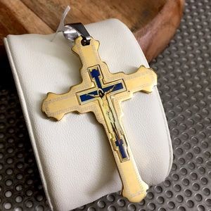 🖤NEW steel cross pendant
